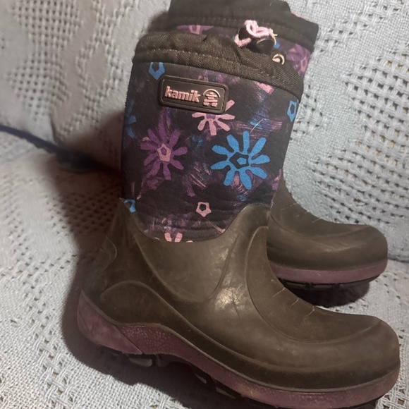 KAMIK girls winter boots toddler size 13   Built in the USA Waterproof neoprene - Picture 3 of 5